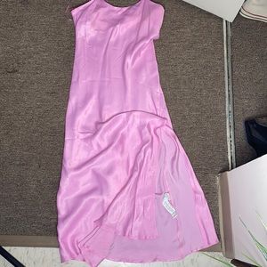 Pink Zara slit dress